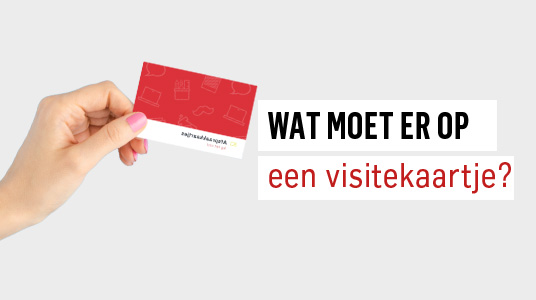 Afwerking visitekaartjes